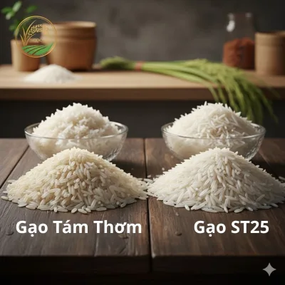 Gạo tám thơm và gạo st25