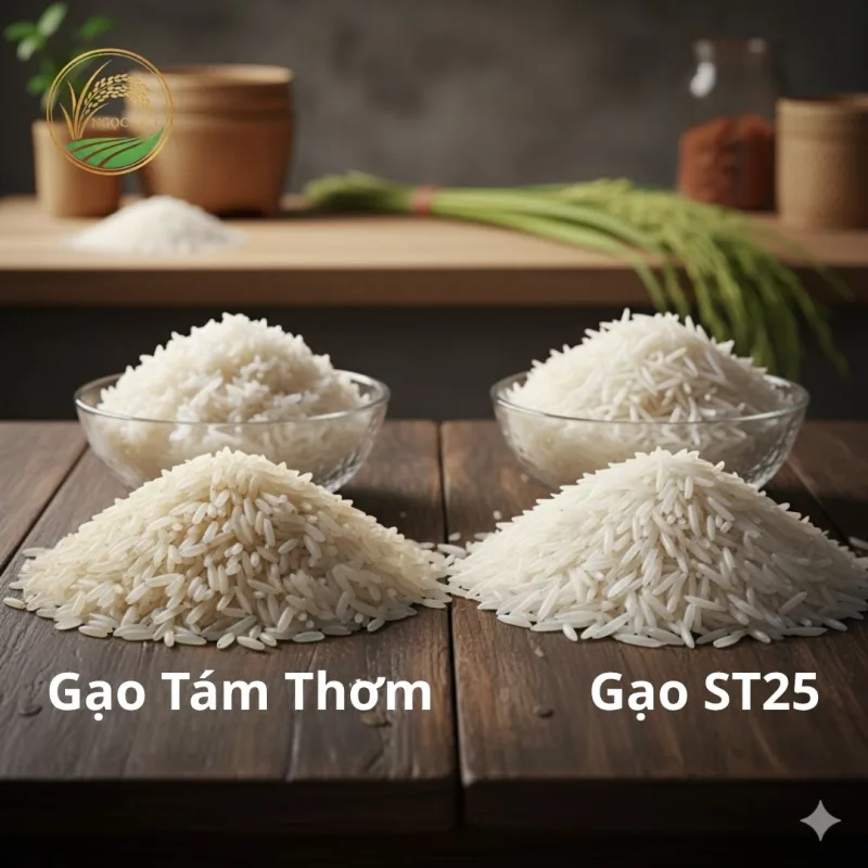 Gạo tám thơm và gạo st25